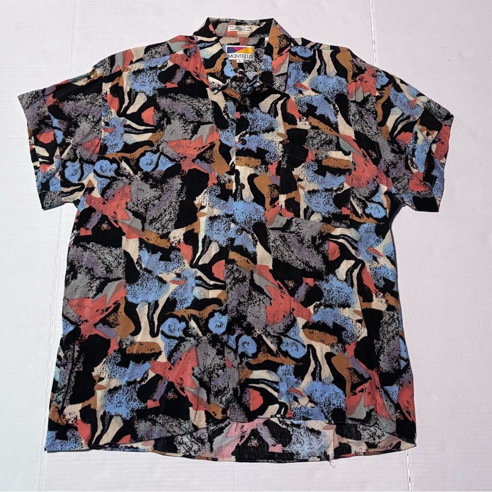 Vibrant Abstract Men's Button Down Shirt